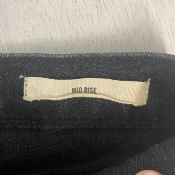 Nili Lotan Mid Rise Distressed Jeans Black Women's 24 Skinny - Picture 5 of 9